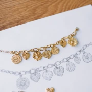 Bracelet maille Forçat alternée 7 mm - Acier inoxydable 304L Doré x16cm