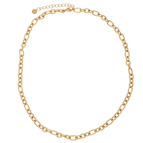 Collier maille Forçat alternée 5.7 mm - Acier inoxydable 304L Doré x44.5cm