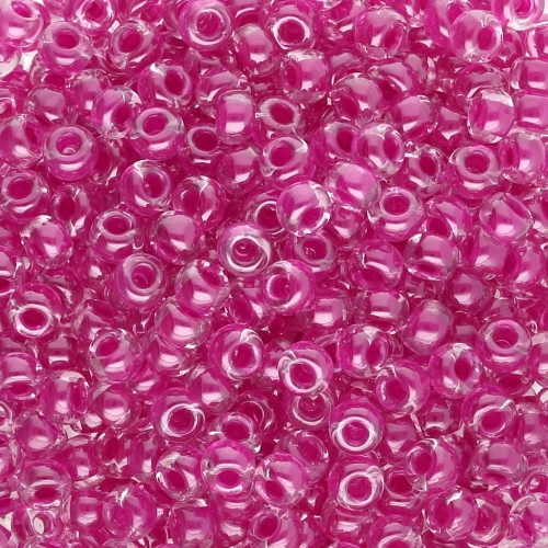 Rocaille Miyuki 8/0 209 - Fuchsia Lined Crystal x8g