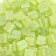 Miyuki Tila Beads 5x5x1.9 mm TL-143FR - Transparent Chartreuse AB Mat x10g