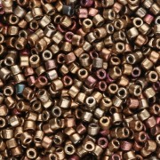 Perles de rocailles Matubo 10/0 2.1 mm - Gold Copper Iris Metallic Mat x10g