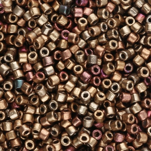 Rocailles Matubo 10/0 2.1 mm - Gold Copper Iris Metallic Mat x10g