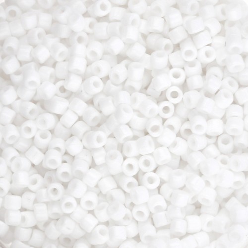 Rocailles Matubo 10/0 2.1 mm - Opaque White x10g