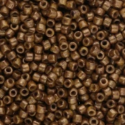 Rocailles Matubo 11/0 2.10 mm - Opaque Yellow Bronze Picasso x10g