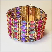 Fermoir Beadslide pour tissage de perles à clipser 30x13 mm - Doré x1