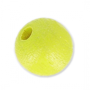 Perles rondes en bois 8 mm Jaune Nacré x20