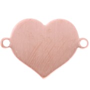 Intercalaire coeur 16x23 mm pour poudre de sur-glaçure Efcolor en cuivre x1