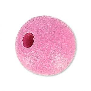 Perles rondes en bois 6 mm Rose Nacré x25