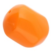 Perle baroque irrégulière en résine opaque 19x15 mm - Orange x1