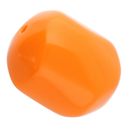 Perle baroque irrégulière en résine opaque 19x15 mm - Orange x1