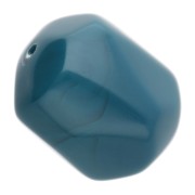 Perle baroque irrégulière en résine opaque 19x15 mm - Bleu paon x1|raw }}