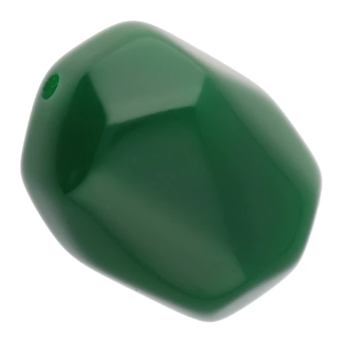 Perle baroque irrégulière en résine opaque 19x15 mm - Vert émeraude x1