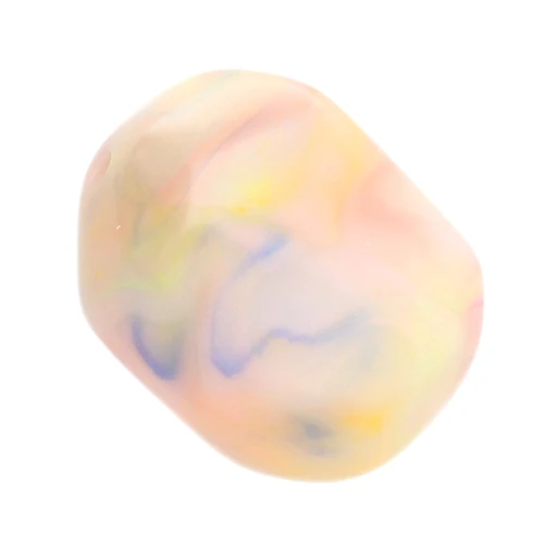 Perle baroque irrégulière en résine opaque 19x15 mm - Marbré Multicolore nacré x1