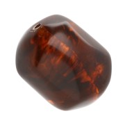 Perle baroque irrégulière en résine translucide 19x15 mm - Ambre marbré x1|raw }}