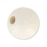 Perles rondes en bois 6 mm Blanc Nacré x25