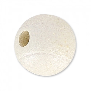 Perles rondes en bois 6 mm Blanc Nacré x25