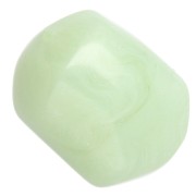 Perle baroque irrégulière en résine translucide 22x17 mm - Lichen marbré x1