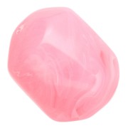 Perle baroque irrégulière en résine translucide 22x17 mm - Rose foncé marbré x1|raw }}