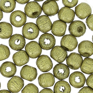 Perles rondes en bois 4 mm Doré x50