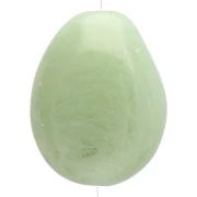 Perle plate irrégulière 25x20 mm en résine translucide - Lichen marbré x1
