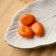 Perle plate irrégulière 22x17 mm en résine opaque - Orange x1