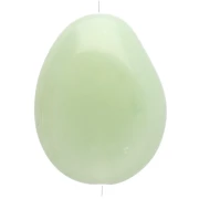Perle plate irrégulière 22x17 mm en résine translucide - Lichen marbré x1