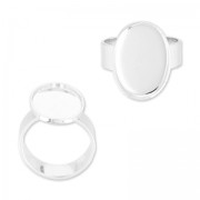 Anello Uomo MJG Argento Sterling, Cabochon Opale Mozaic 18x13 Mm, Taglia 10.5, USA