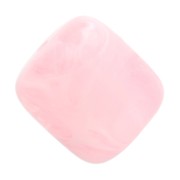 Perles tubes en résine translucide 12x11 mm - Rose clair marbré x6