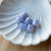 Perles tubes 12x11 mm en résine opaque - Gris glacier marbré x6