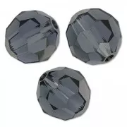 Perles rondes  PureCrystal 5000 6 mm Graphite x6