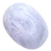 Perle olive 21x15 mm en résine opaque - Gris glacier marbré x1|raw }}