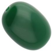 Perle olive en résine opaque 21x15 mm - Vert émeraude x1|raw }}