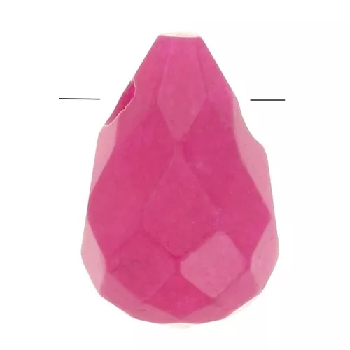 Goutte facettée 6x9 mm Fuchsia Agate x1