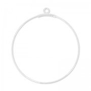 Intercalaires créoles à décorer 40 mm en Argent 925 x2|raw }}