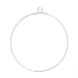 Intercalaires créoles à décorer 40 mm en Argent 925 x2