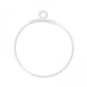 Intercalaires créoles à décorer 25 mm - Argent 925 x2