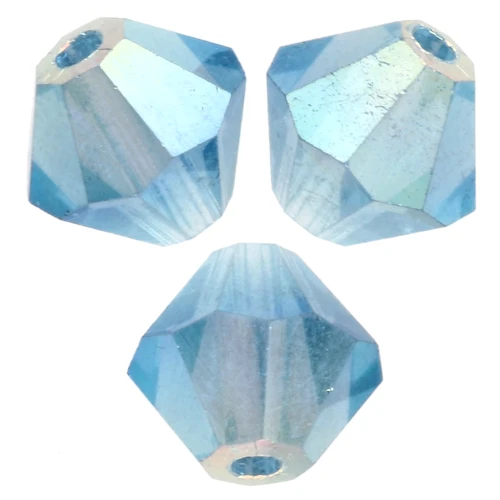 Perles toupies Preciosa - Rondelle Bead 6 mm - Malibu Blue x12