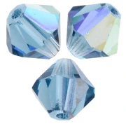 Perles toupies Preciosa - Rondelle Bead 5 mm - Malibu Blue AB 2X x12