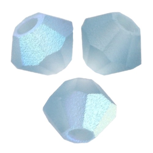 Perles toupies Preciosa - Rondelle Bead 3 mm - Malibu Blue AB Matt x30