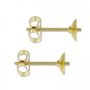 Clous d'oreilles pour rondes semi-percées 6 8 et 10 mm Gold Filled (or laminé) x2