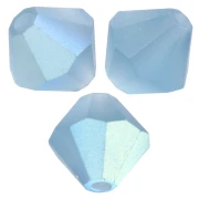 Perles toupies Preciosa - Rondelle Bead 6 mm - Malibu Blue AB Matt x12