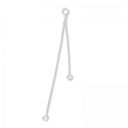 Intercalaires chaînettes maille serpentine 3/5 cm en Argent 925 x2