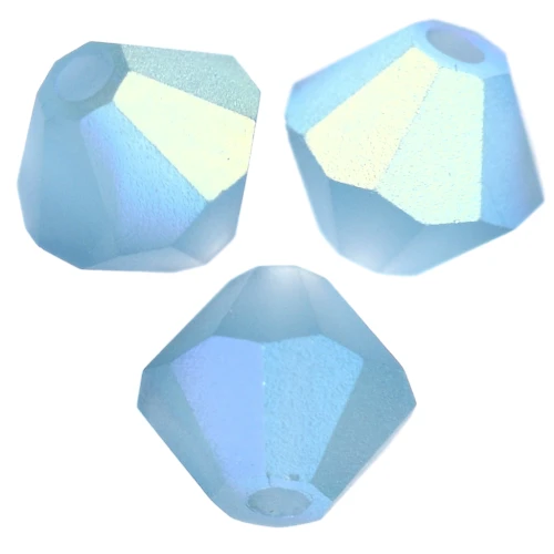 Perles toupies Preciosa - Rondelle Bead 5 mm - Malibu Blue AB Matt x12