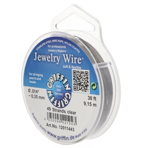 Fil cablé rond 49 brins 0.35 mm - Acier inoxydable x9.15m