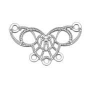 Intercalaire ailes coeur 19,5x12 mm en Argent 925  x1