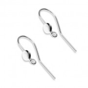Crochets d'oreilles 17 mm et disque 4,5 mm Argent 925 x2