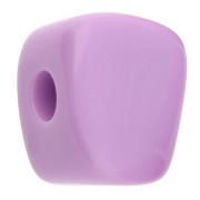 Perle cube irrégulier 15x13 mm en résine opaque - Lilas x1|raw }}