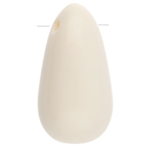 Pendentif poire en acrylique 33x18 mm - Blanc x1