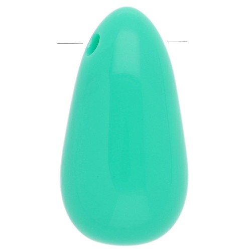 Pendentif poire en acrylique 33x18 mm - Turquoise x1