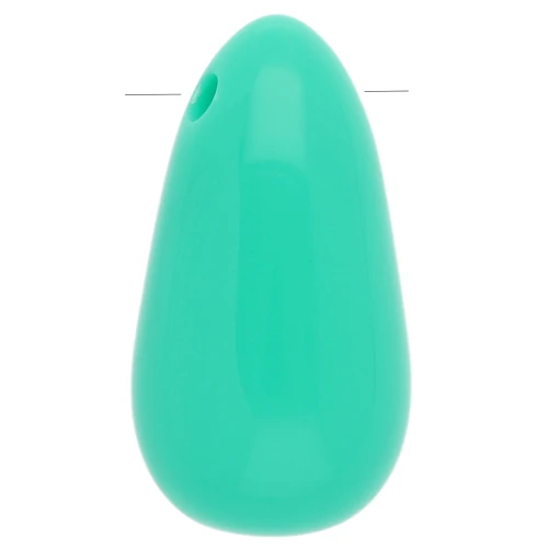 Pendentif poire en acrylique 33x18 mm - Turquoise x1